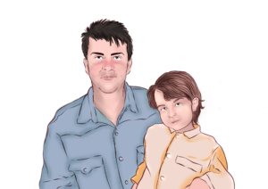 Ilustracion padre e hijo